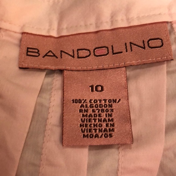 Bandolino cotton pink floral skirt w/pleats sz 10 - Picture 5 of 7